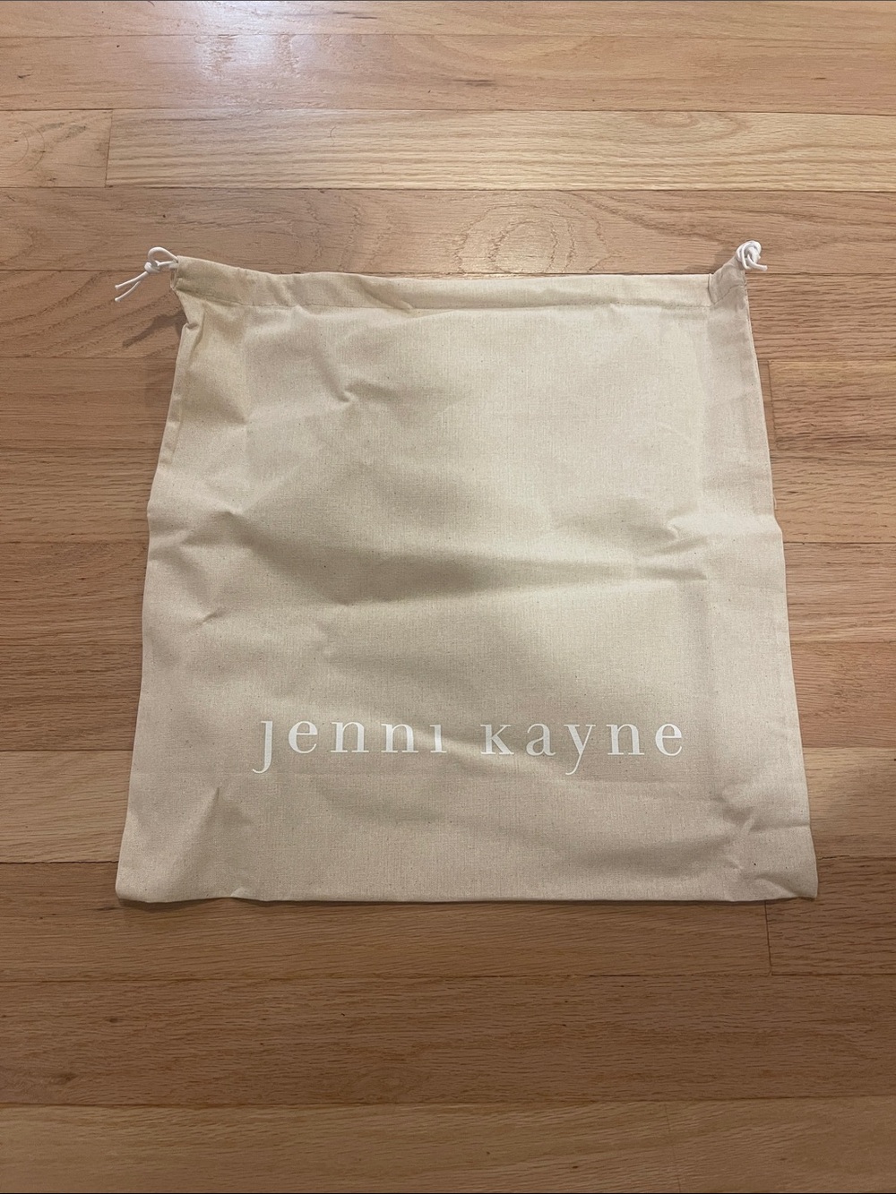 Jenni Kayne Logo Drawstring Pouch in Soft Cream